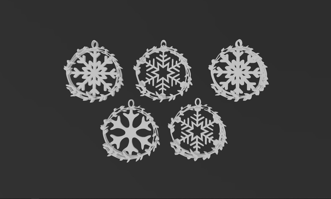 Tree Snowflake Set